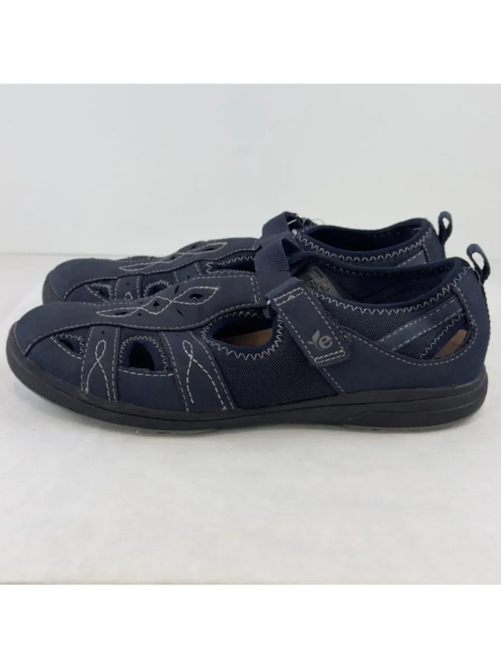 Earth Origins Eliah Fisherman Sandals Womens Size 10M Navy Blue Marine Closed - Picture 4 of 14